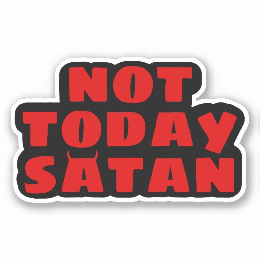 Pas aujourd'hui Sticker Satan (Devant)