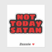 Pas aujourd'hui Sticker Satan (Feuille)