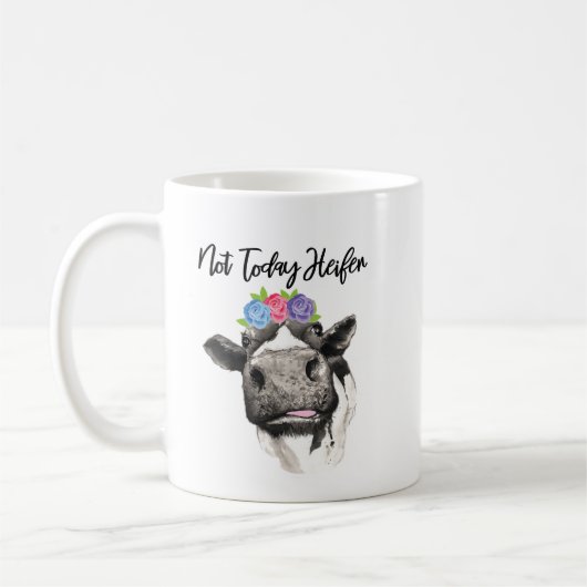 Pas aujourd'hui tasse de café de génisse (Gauche)