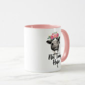 Pas aujourd'hui tasse florale drôle de tasse de (Devant droit)