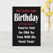 Pas Aussi Ancien Que L'Année Prochaine Carte Anniv (Fleur jaune)