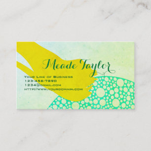 Pas beide zijden van Groene Splash aan Visitekaartje