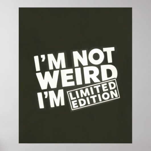 Pas bizarre, Edition Limitée Drôle Poster Hallowee (Devant)