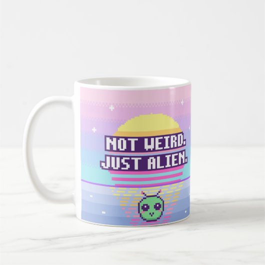 Pas bizarre. Juste extraterrestre. Mug Pixel Neuro (Gauche)