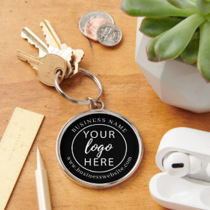 Pas Black Company Branding Logo aan Sleutelhanger