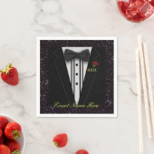 Pas Black Tuxedo en Night Sky aan Servetten (Insitu)