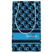 Pas Blauw en Zwart Volleybal aan Klein Cadeauzakje (Voorkant)