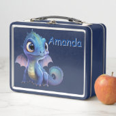 Pas Blue Dragons Metal Lunchbox aan (In situ)