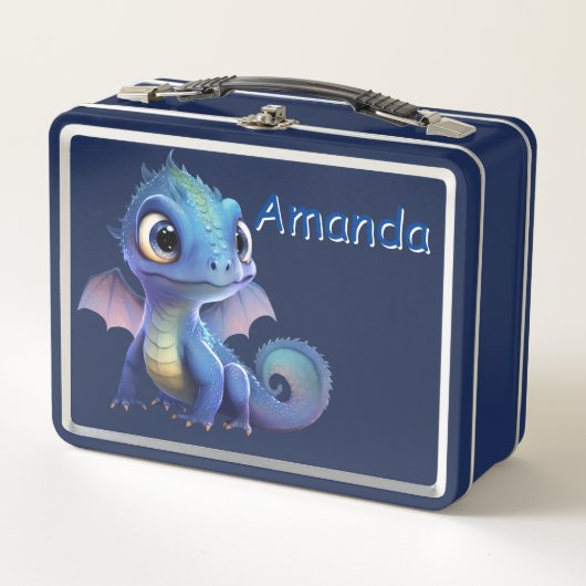Pas Blue Dragons Metal Lunchbox aan (Voorkant)