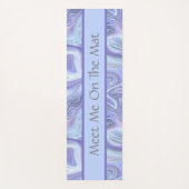Pas Blue Paars Silver Agate Marble Swirl aan Yogamat (Voorkant)