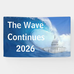 Pas Blue Wave Election 2026 aan Spandoek