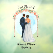 Pas bruid bruidegom Alter Rozen net getrouwde auto Raamsticker (Vel 3)