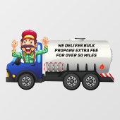 Pas Bulk Propaan Delivery Front aan Raamsticker (Vel)