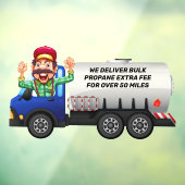 Pas Bulk Propaan Delivery Front aan Raamsticker (Vel 3)