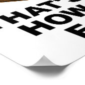 Pas comment vous mangez ça drôle Poster (Coin)