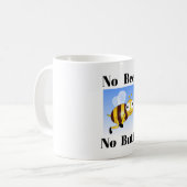 Pas d'abeilles Pas de boutons Café Mug (Devant gauche)