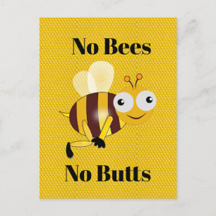 Pas d'abeilles Pas de boutons Carte postale