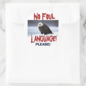 PAS D'Aigle Foul Langue ... Autocollant (Sac)