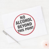 Pas d'alcool au-delà de ce point autocollant (Enveloppe)