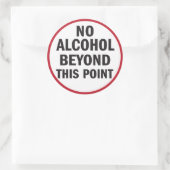 Pas d'alcool au-delà de ce point autocollant (Sac)