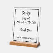 Pas d'animaux admis Personlise Café salon Affaires (Angle)