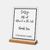 Pas d'animaux admis Personlise Café salon Affaires (Angle)