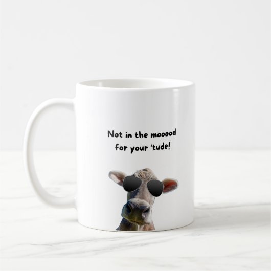 Pas dans l'humeur vache Mug (Gauche)