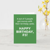 Pas D'Argent Dans Cette Carte Tease / Plaisanterie (Fleur jaune)