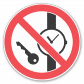 Pas D'Articles En Métal Ou De Montres Étiquette (Devant)