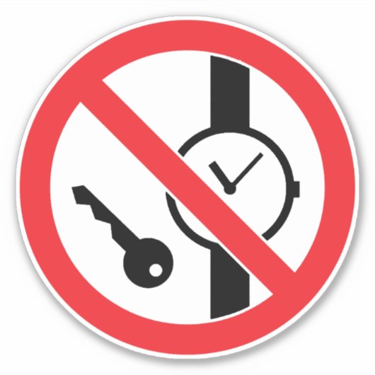 Pas D'Articles En Métal Ou De Montres Étiquette (Devant)