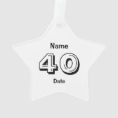 Pas de 40e verjaardag van het Ornament Gag-cadeaut (achterkant)