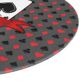 Pas de 4 Aces Red Card-sleuven aan op grijs Snijplank (Hoek)