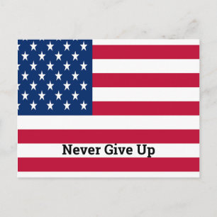 Pas de Amerikaanse vlag aan met een offerte Briefkaart