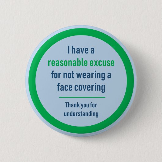 Pas de badge Masque - J'ai une excuse raisonnable (Devant)
