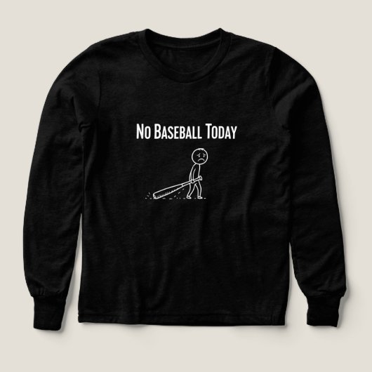 Pas de baseball aujourd'hui triste Stick Figure Am (Motif recto)
