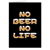 PAS DE BIÈRE PAS DE CARTE DE SALUT DE VIE (Devant)