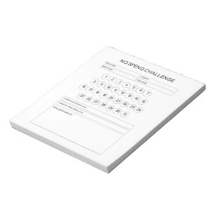 Pas de Bloc-notes Défi Dépense
