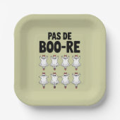 Pas de Boo-re Ballerina Ghost Halloween Spooky Papieren Bordje (Voorkant)