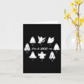 Pas de Boo-rée Funny Ballet Ghosts Dance Halloween Kaart (Gele Bloem)