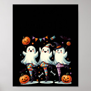 Pas de Boo-rée Funny Ballet Ghosts Halloween Dans Poster