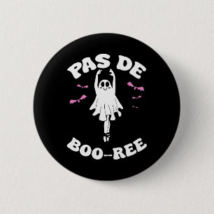 Pas de Boo-rée Funny Ballet Ghosts Halloween Dans Ronde Button 5,7 Cm