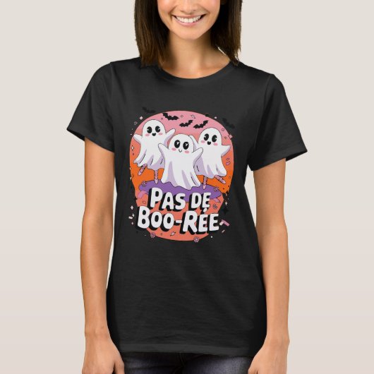 Pas de Boo-rée Ghost Ballet Dansleraar Funny Ha T-shirt (Voorkant)