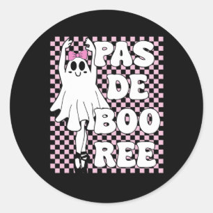 Pas de Boo-ree Grappig Retro Ballet Geesten Hallow Ronde Sticker