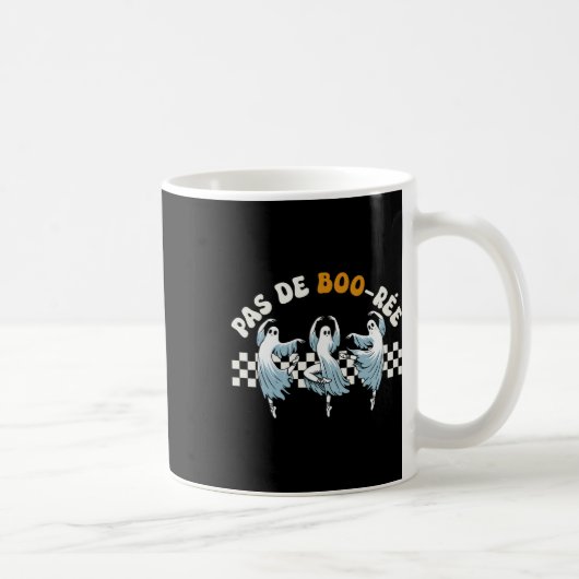Pas De Boo-rée Spooky Halloween Ghost Ballet Dans Koffiemok (Rechts)