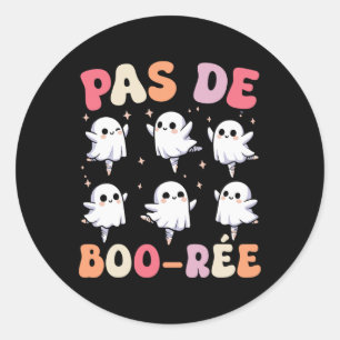 Pas De Boo-rée Spooky Halloween Ghost Ballet Dans Ronde Sticker