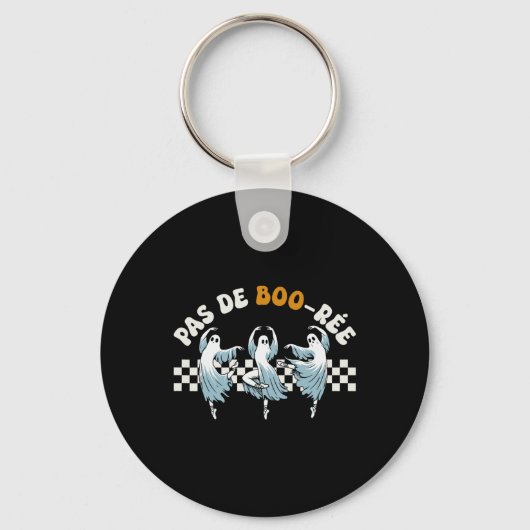 Pas De Boo-rée Spooky Halloween Ghost Ballet Dans Sleutelhanger (Voorkant)