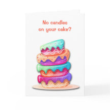 Pas de bougies, drôle de carte d'anniversaire