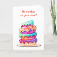 Pas de bougies, drôle de carte d'anniversaire