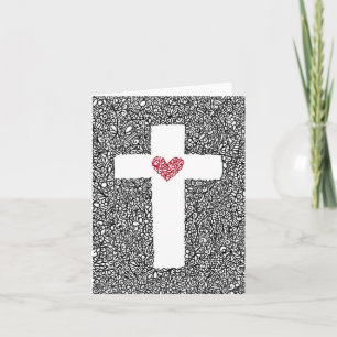 Pas de carte croix Amour plus grande