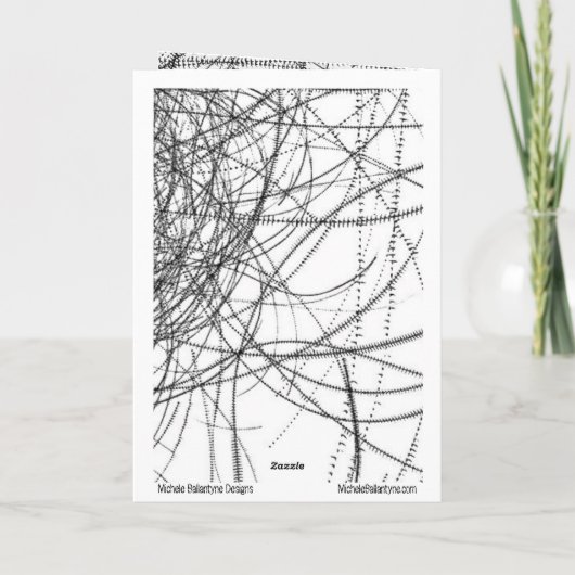 pas de carte de message avec tangles fil barbelé i (Dos)